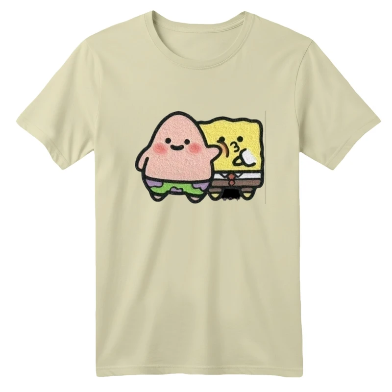 تی شرت آستین کوتاه بچگانه مدل باب اسفنجی و پاتریک