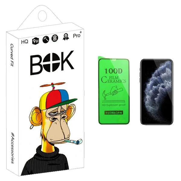 محافظ صفحه نمایش سرامیکی بوک مدل +HD مناسب برای گوشی موبایل اپل iPhone 11 Pro Max