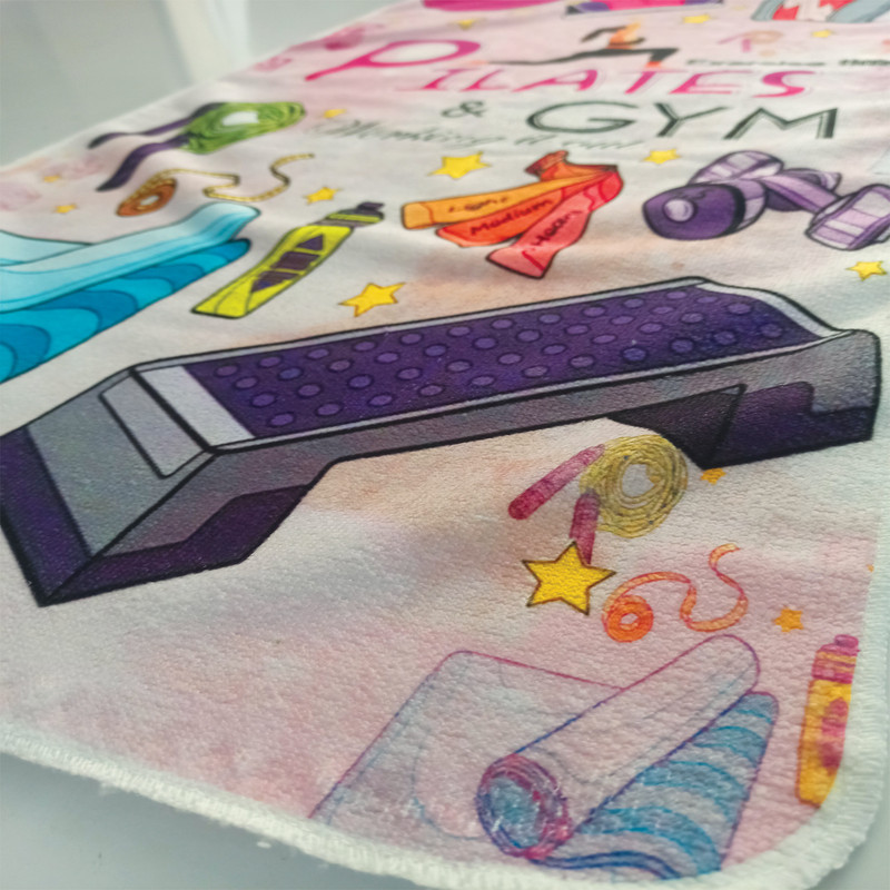 حوله ورزشی طرح پیلاتس کد H209 سایز 100x50 سانتی متر