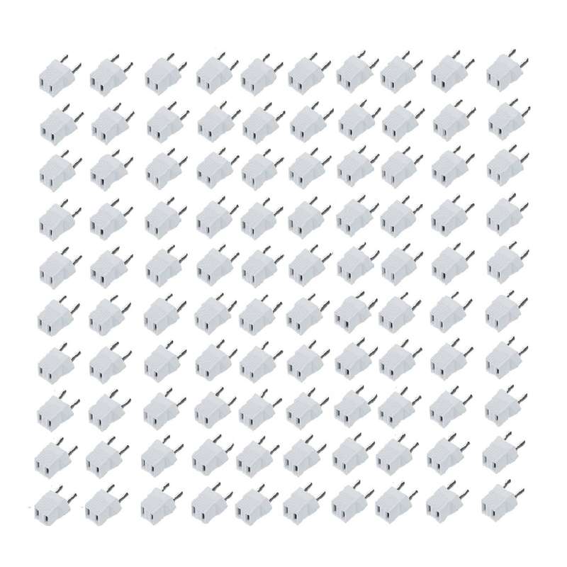 تبدیل دوشاخه برق 2 به 2 مدل 2TO2 بسته 100 عددی تبدیل دوشاخه برق 2 به 2 مدل 2TO2 بسته 100 عددی