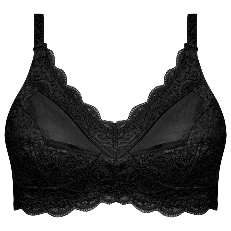 سوتین زنانه ماییلدا مدل گیپور گلدار بدون فنر کد 5036