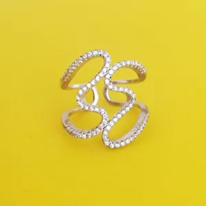 انگشتر نقره زنانه مدل Gh08