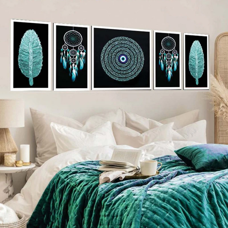 تابلو بکلیت طرح مدرن دریم کچر مدل شاین اکلیلی W-1939 مجموعه 5 عددی