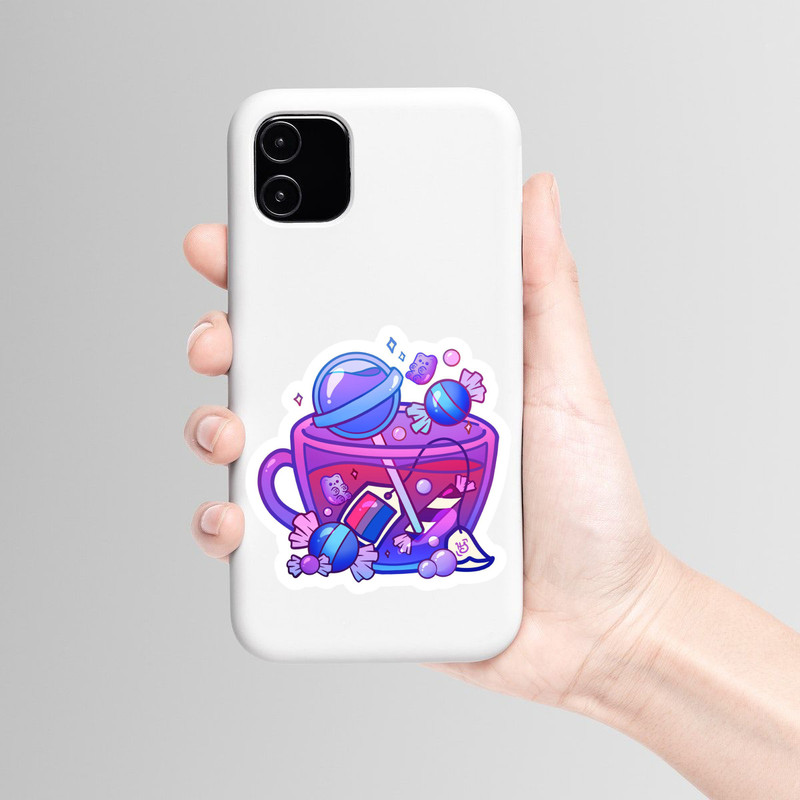 استیکر لپ تاپ و موبایل بووم طرح فنجان کد mm38