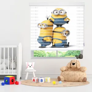  پرده زبرا زیو مدل مینیون ها K3112 سایز 100x280 سانتی متر