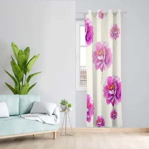 پرده طرح گل مدل مخمل پانچی کد 1910 z سایز 140x200 سانتی متر