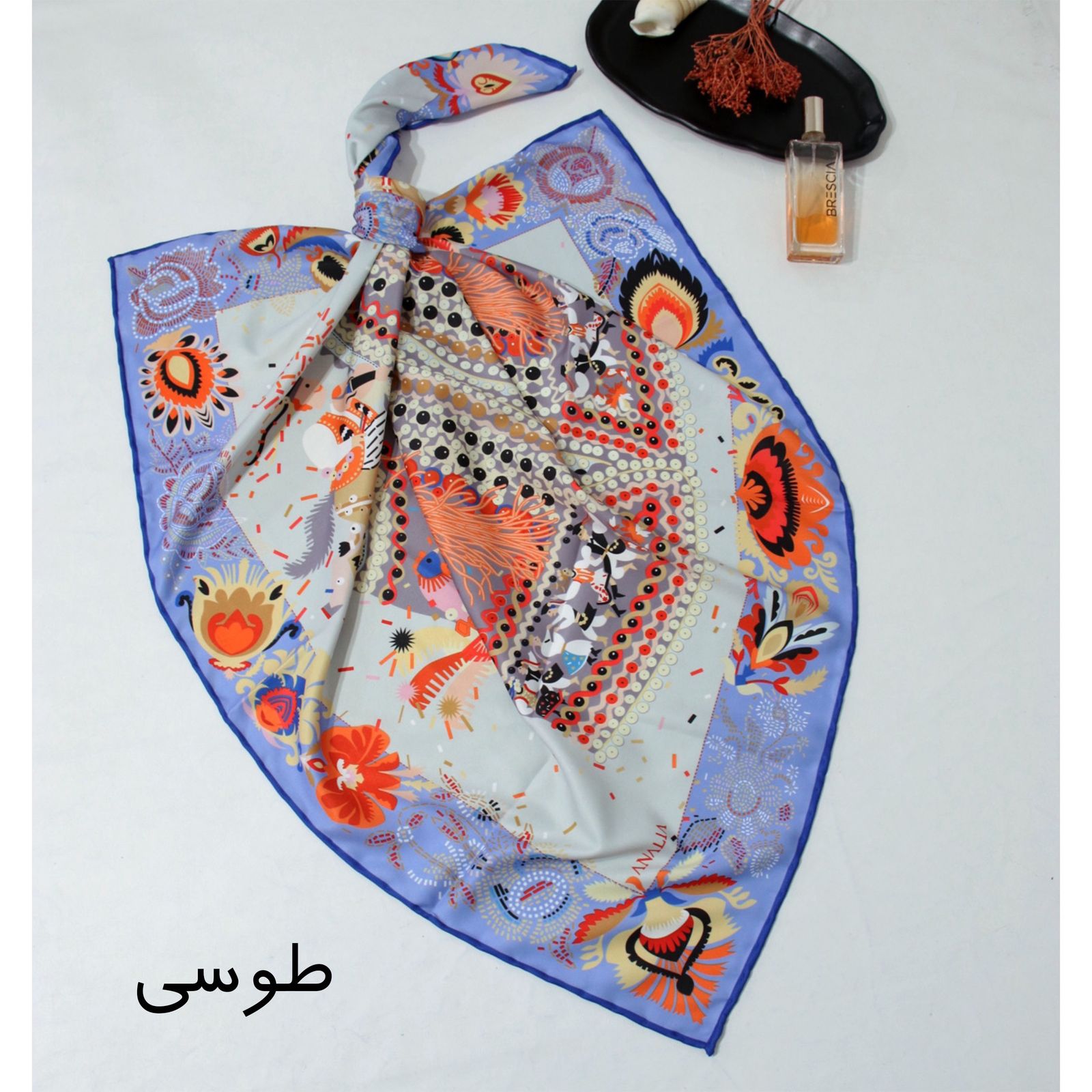 روسری زنانه مدل ابریشم توییل کد 5085 -  - 52