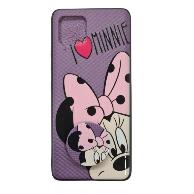 کاور طرح میکی موس کد 446 مناسب برای گوشی موبایل سامسونگ Galaxy A42 به همراه پاپ سوکت