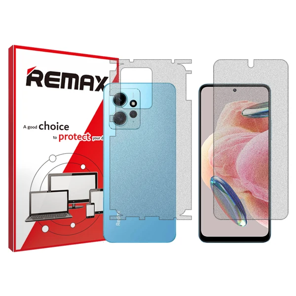 محافظ صفحه نمایش مات ریمکس مدل HyMTT مناسب برای گوشی موبایل شیائومی Redmi Note 12 4G به همراه محافظ پشت گوشی