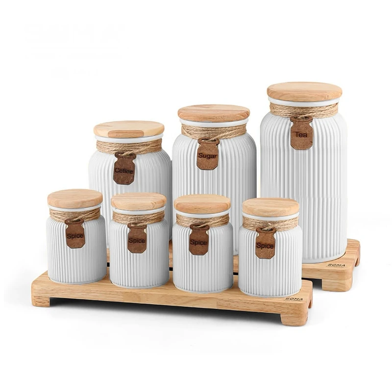 جای ادویه 7 پارچه سوما مدل 4014 به همراه استند