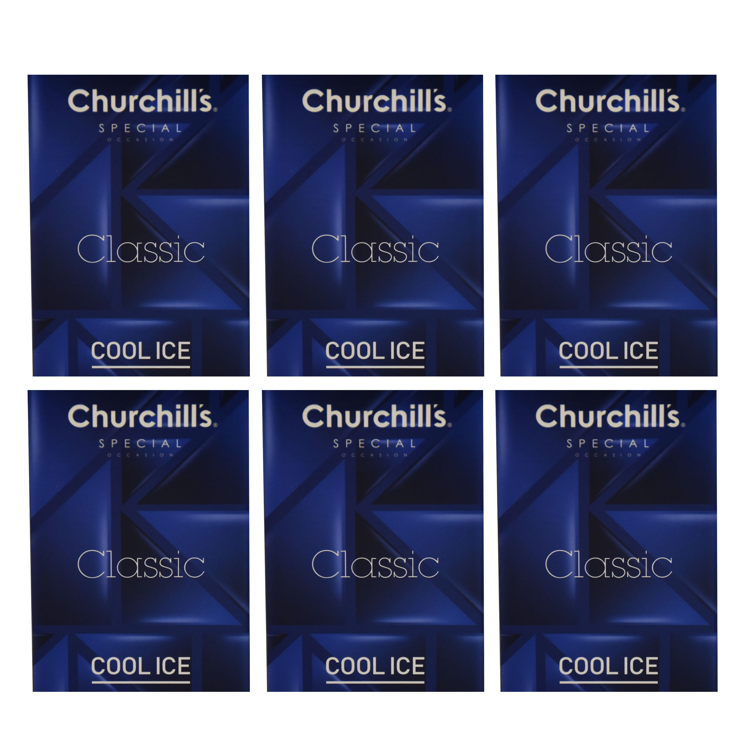 کاندوم چرچیلز مدل Classic Cool Ice مجموعه 6 عددی