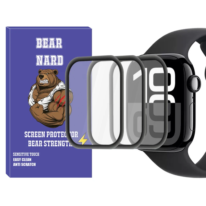 محافظ صفحه نمایش نانو برنارد مدل Pmma-BR مناسب برای اپل واچ سری 10 سایز 42 میلی متری بسته سه عددی