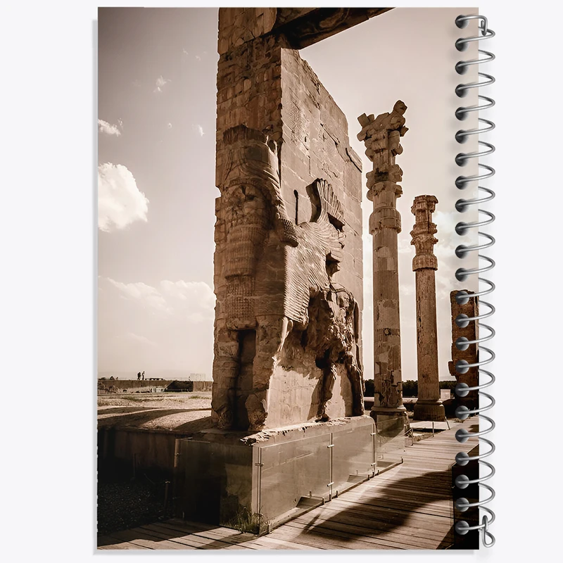 دفتر مشق 100 برگ خندالو طرح تخت جمشید کد F7473