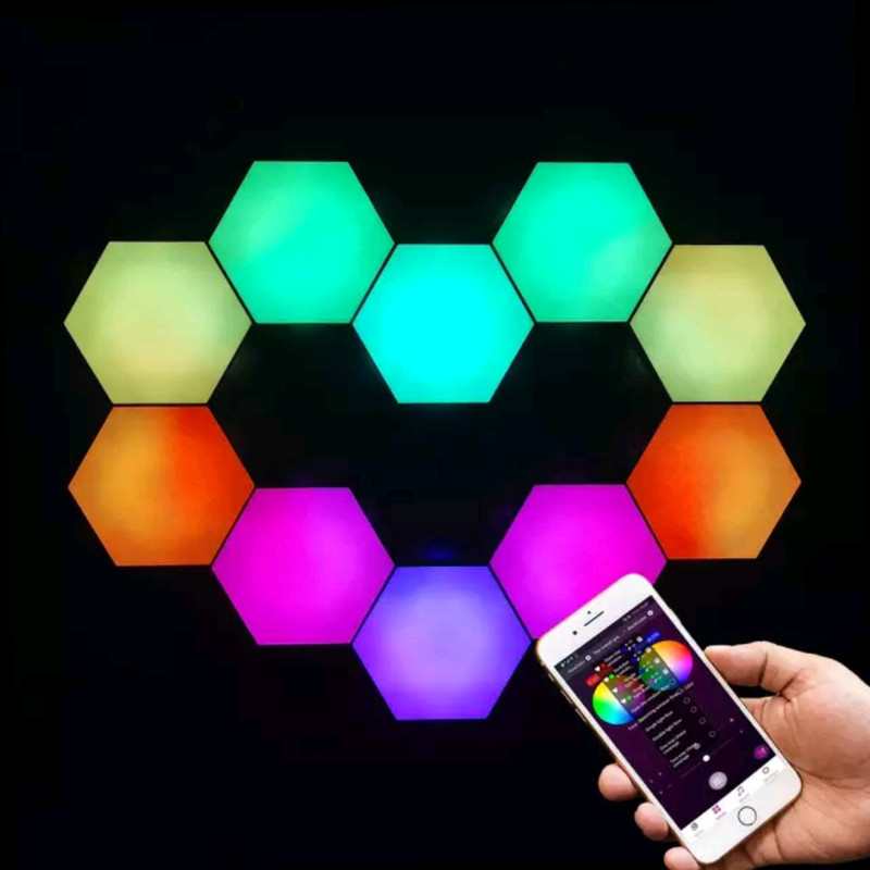 چراغ تزئینی مدل بلوتوثی طرح RGB بسته 6 عددی