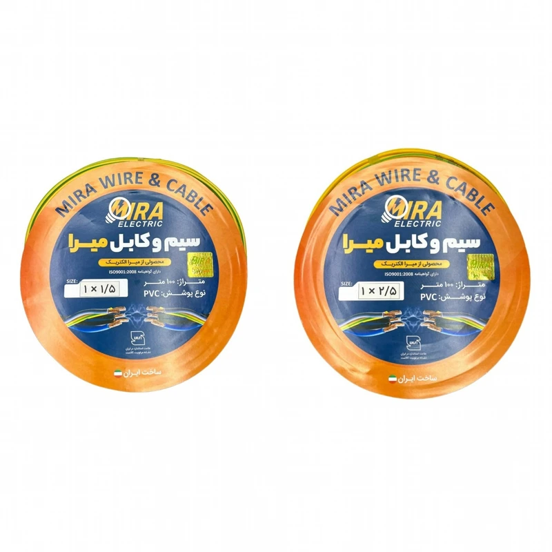 سیم برق افشان 1 در 1.5 و 1 در 2.5 میرا مدل ارت بسته دو عددی