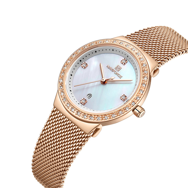 ساعت مچی عقربه ای زنانه نیوی فورس مدل NF5005 rgw ساعت مچی عقربه ای زنانه نیوی فورس مدل NF5005 rgw