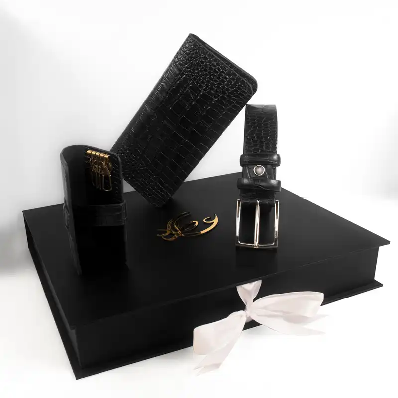 ست هدیه مردانه چرم عطارد مدل چرم طبیعی کد A52