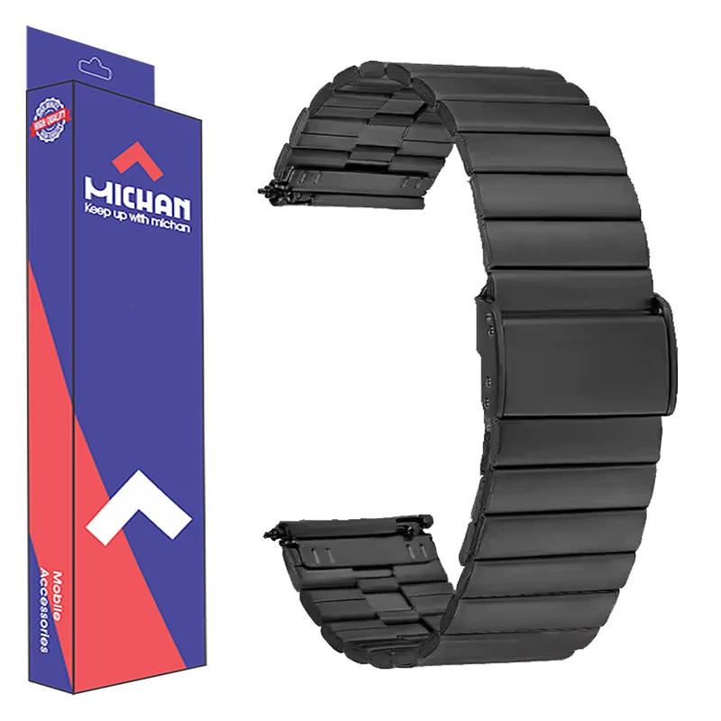 بند میچان مدل Stainless REC مناسب برای ساعت هوشمند امیزفیت BIP/BIP U/BIP U PRO/BIP 3/BIP 3 PRO