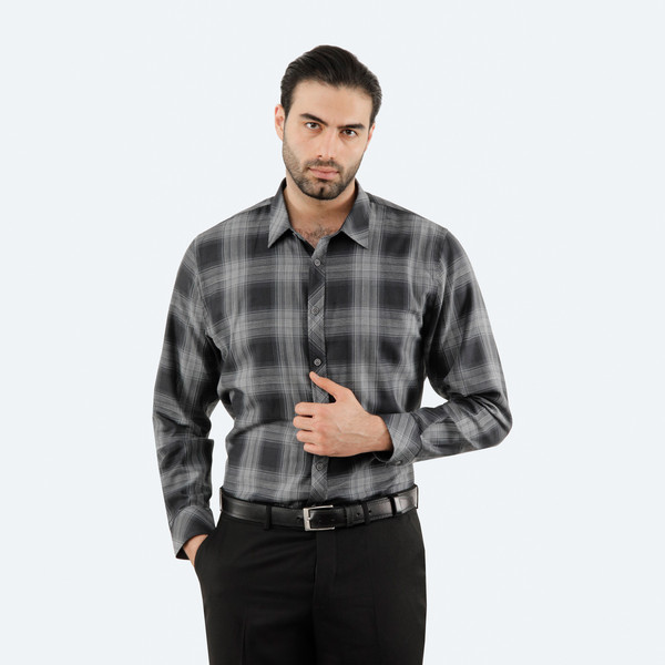 پیراهن آستین بلند مردانه پاتن جامه مدل نخی 102721020247840 