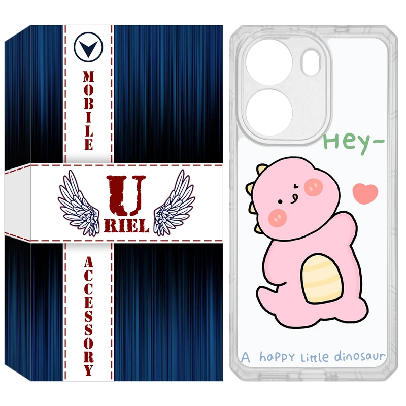 کاور یوریل مدل Clear کد 26 طرح دایناسور مناسب برای گوشی موبایل شیائومی Poco X7 Pro