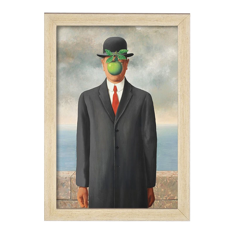 تابلو خندالو مدل نقاشی پسر انسان اثر رنه ماگریت کد F12440