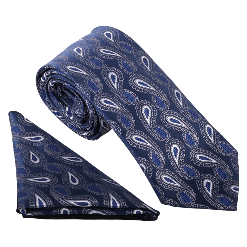 ست کراوات و دستمال جیب مردانه نسن مدل T253