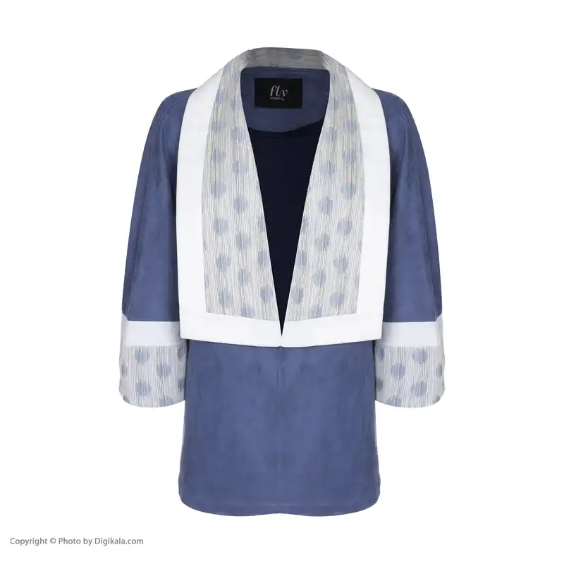 مانتو زنانه فلای فشن مدل سوییت رنگ آبی