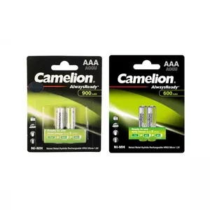  باتری نیم قلمی قابل شارژ کملیون مدل 900-600 مجموعه 4 عددی