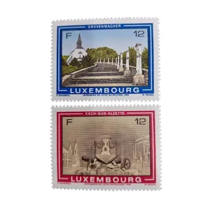 تمبر یادگاری مدل گردشگری لوکزامبورگ مجموعه 2 عددی 