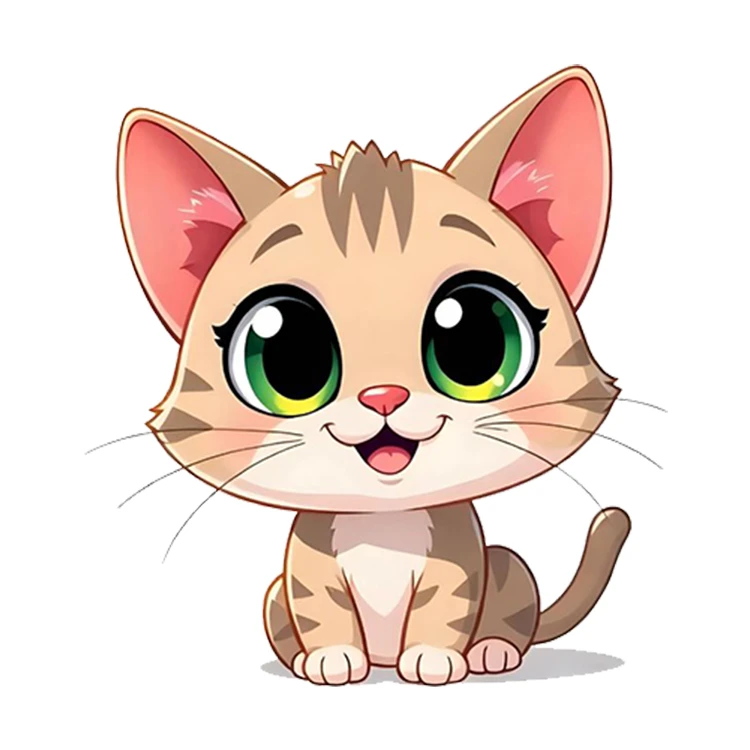 استیکر پارچه و لباس پاد آفرین مدل گربه خندان کد DKST2