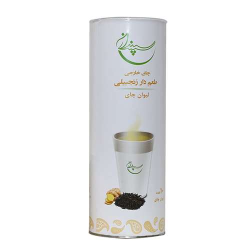 	 چای خارجی لیوانی طعم دار زنجبیلی سپندان بسته 10 عددی