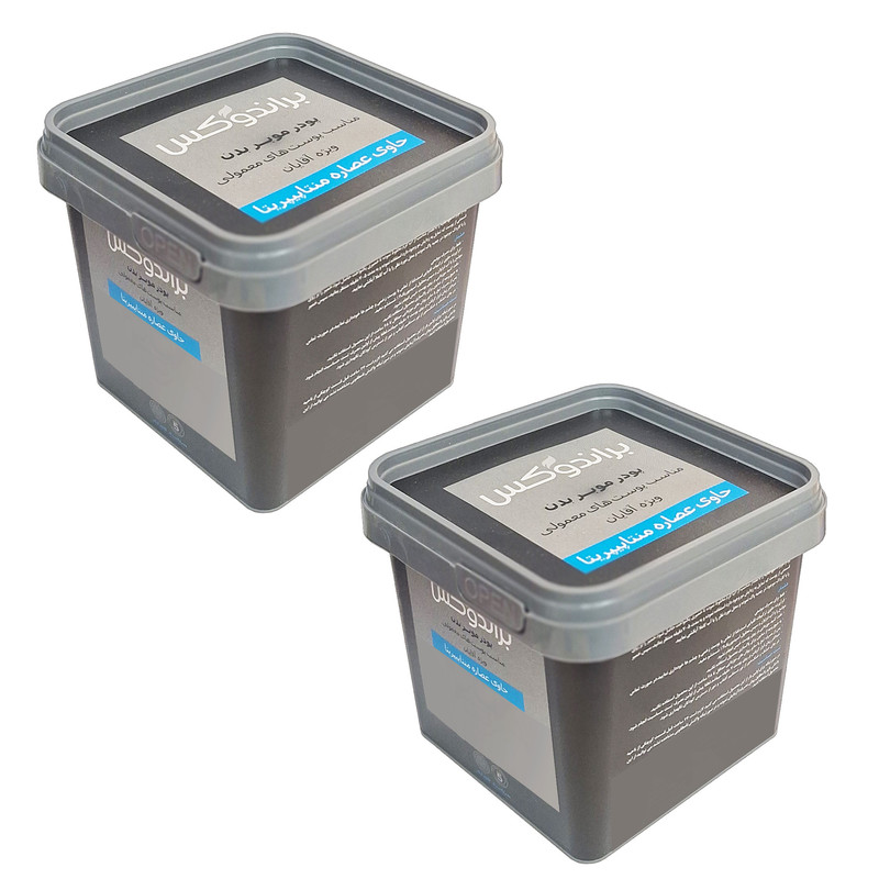 پودر موبر بدن براندوکس مدل Piperita وزن 300 گرم مجموعه 2 عددی