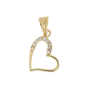 آویز گردنبند طلا 18 عیار زنانه قیراط طرح قلب کد GH5309