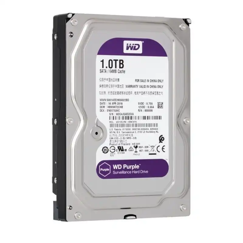هارددیسک اینترنال وسترن دیجیتال مدل Purple WD10EJRX ظرفیت 1 ترابایت