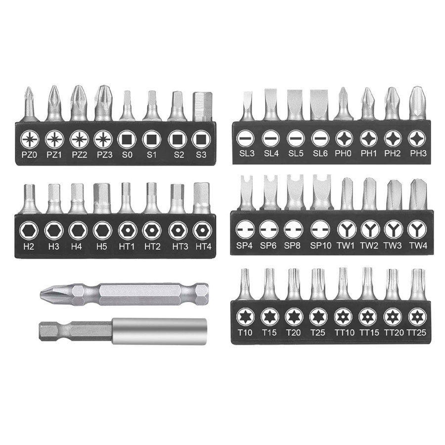 پیچ گوشتی شارژی اینکو مدل CSDLI0403-4V مجموعه 45 عددی