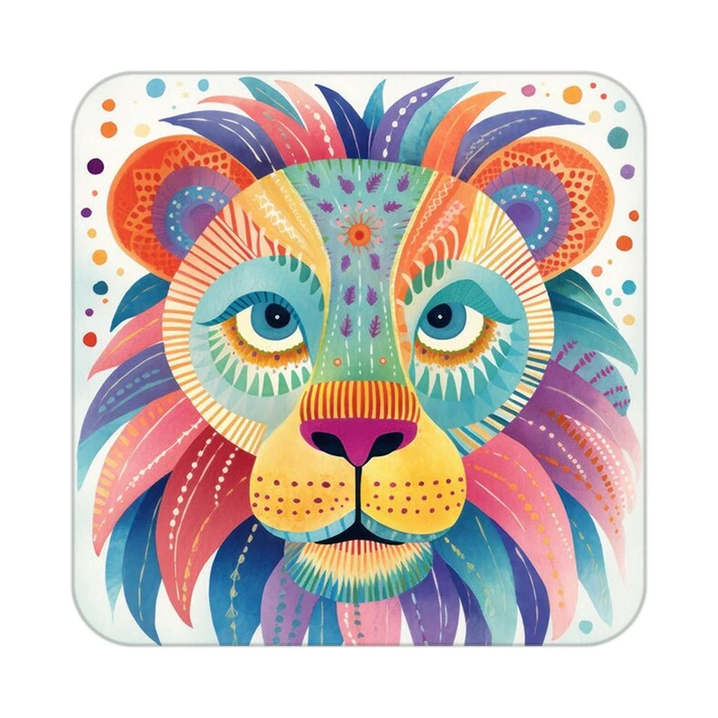 زیر لیوانی کاکتی طرح حیوانات رنگی مدل mp26745