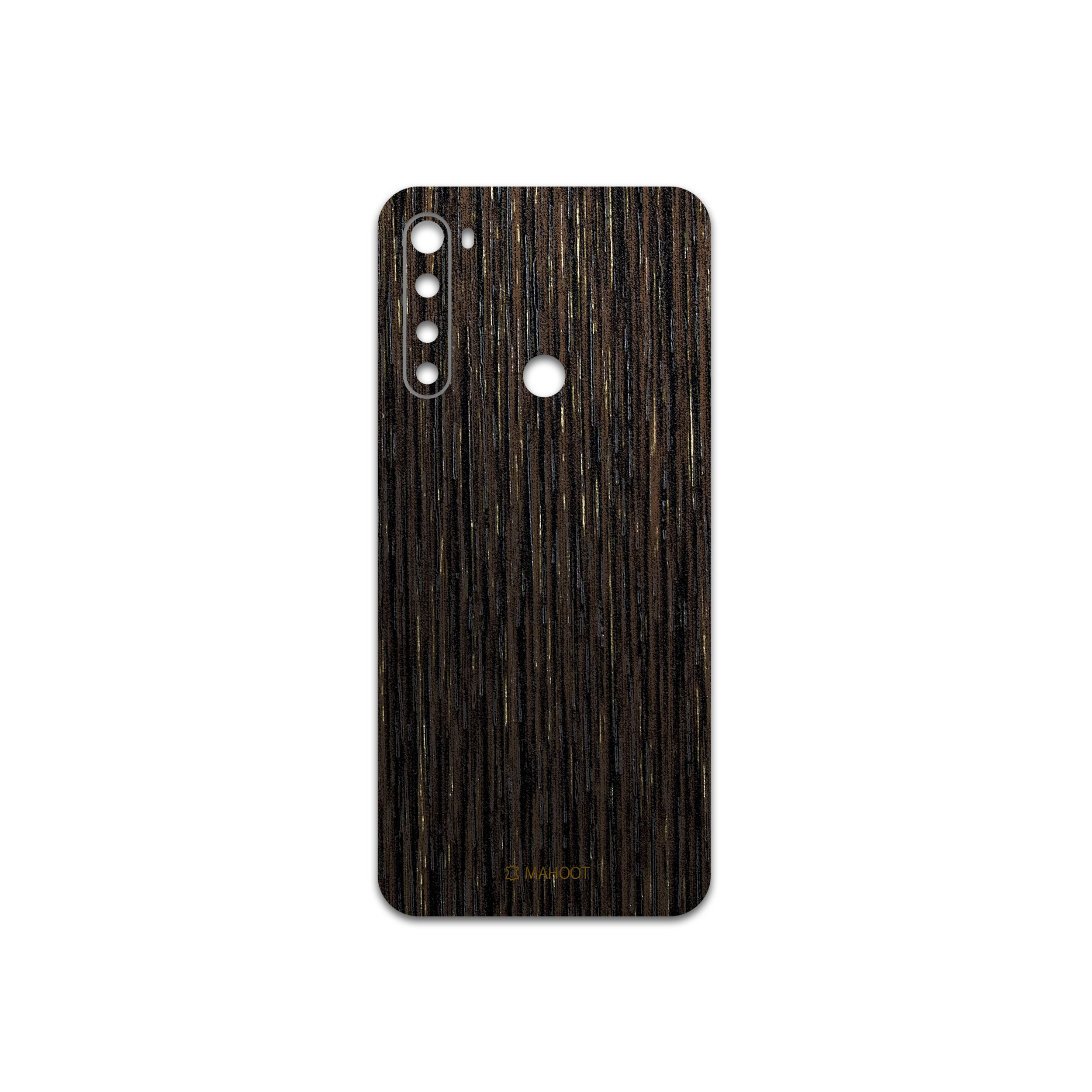 برچسب پوششی ماهوت مدل Dark-Gold-Stripes-Wood مناسب برای گوشی موبایل شیائومی Redmi Note 8T