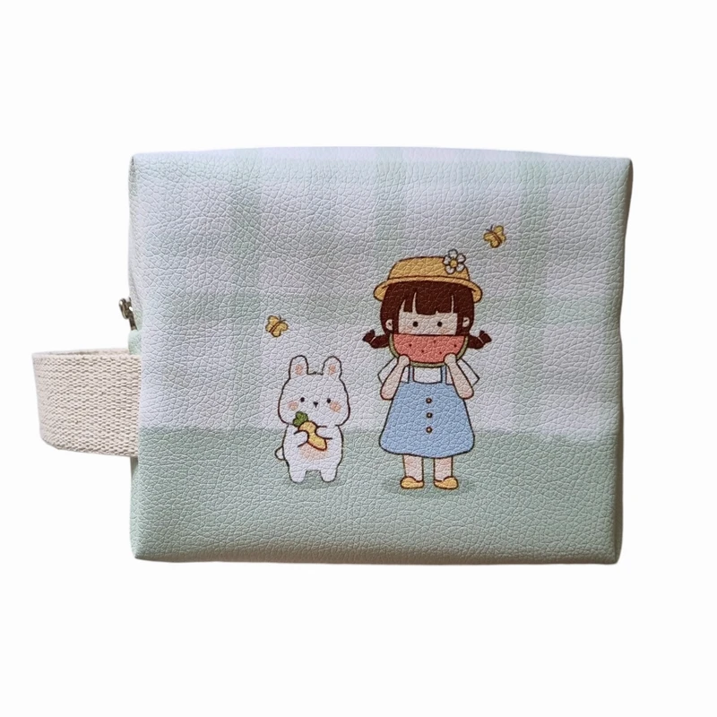 کیف لوازم آرایش زنانه مدل چرم مصنوعی طرح دختر