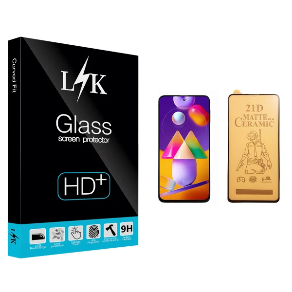 محافظ صفحه نمایش سرامیکی ال کی مدل Hard glass مناسب برای گوشی موبایل سامسونگ Galaxy M31s