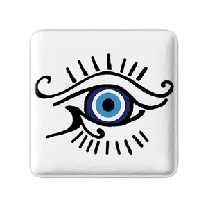 مگنت خندالو طرح چشم نظر  مدل مربعی کد 22018