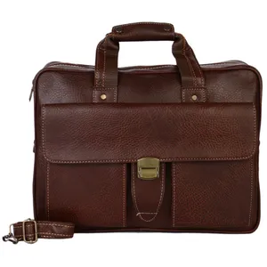 کیف اداری مردانه رویال چرم کد BF13-DarkBrown سایز L