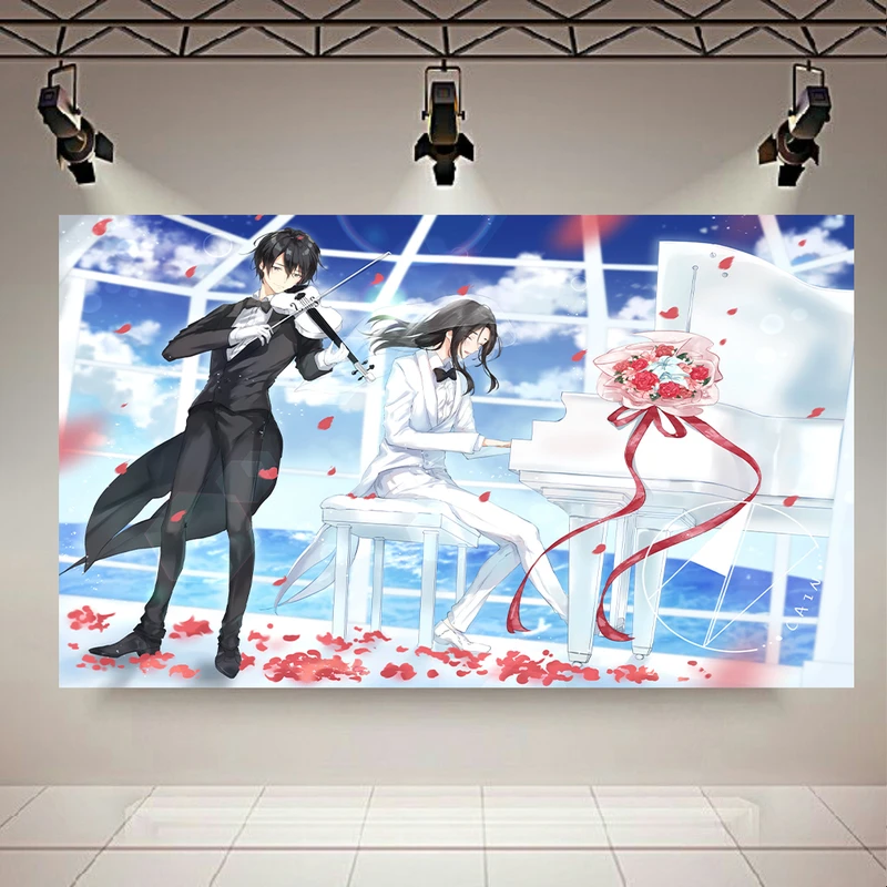 استیکر طرح انیمه مدل Pianist کد AR1135