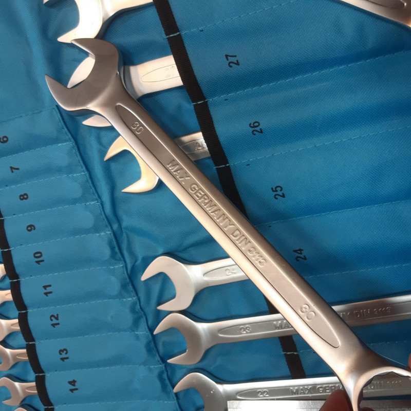 آچار یکسر تخت و یکسر رینگی مکس جرمنی مدل UY32295 مجموعه 25 عددی