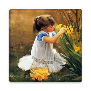 کاشی مدل R1078 طرح نقاشی دختر و گل