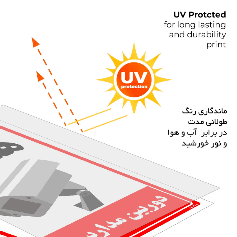 برچسب ایمنی مستر راد طرح دوربین مدار بسته مدل HSE-OSHA-009