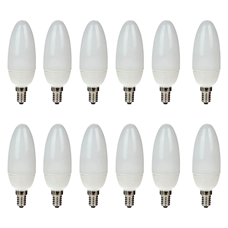 لامپ کم مصرف 8 وات مدل شمعی پایه E14 بسته 12 عددی
