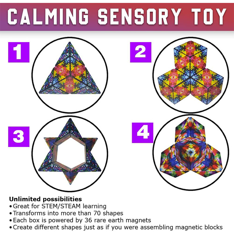 مکعب روبیک مجیک کیوب مدل بی نهایت طرح 72 شکل کد 1000
