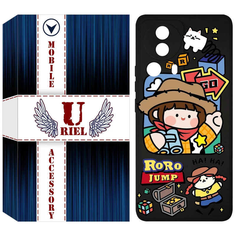 کاور یوریل مدل KSH کد 29 طرح دختر خوشحال مناسب برای گوشی موبایل شیائومی 13 Lite