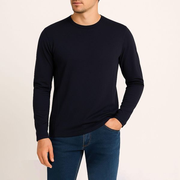 تی شرت آستین بلند مردانه ایزی دو مدل 3843059626 رنگ مشکی