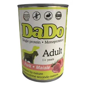 کنسرو غذای سگ دادو مدل single protein pork وزن 400 گرم